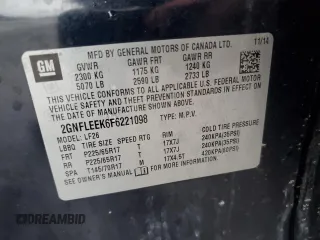 2015 Chevrolet Equinox LS with VIN 2GNFLEEK6F6221098, listed as a Copart auction lot 52604185 with 158,531 mi miles and Clean Title. Bid and sale history available at carsss.com. Image 16.