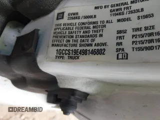 2009 Chevrolet Colorado Work Truck z VIN 1GCCS19E498146802, wystawiony jako IAAI lot #41523142 z przebiegiem 232 346 mil mil oraz . Historia ofert i sprzedaży dostępna na DreamBid. Obrazek 9.