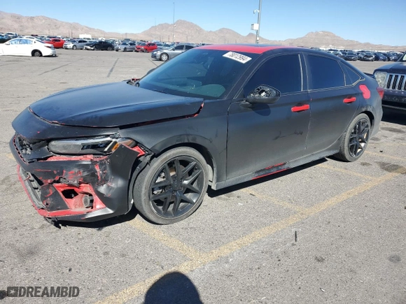 2022 Honda Civic Si with VIN 2HGFE1E50NH473830, listed as a Copart auction lot 78012994 with 72,733 mi miles and Salvage Title. Bid and sale history available at carsss.com. Image 1.
