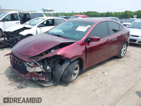 2015 Dodge Dart SXT with VIN 1C3CDFBB7FD300658, listed as a IAAI auction lot 42410609 with 101,987 mi miles and . Bid and sale history available at DreamBid. Image 2.