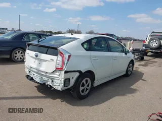 2013 Toyota Prius One with VIN JTDKN3DU3D5642908, listed as a IAAI auction lot 42079977 with 151,986 mi miles and . Bid and sale history available at carsss.com. Image 4.
