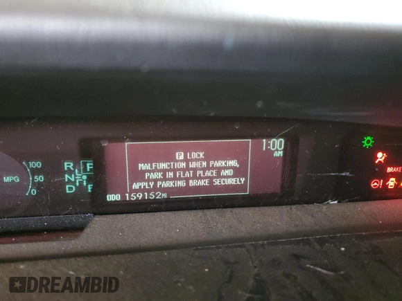 2013 Toyota Prius One with VIN JTDKN3DU7D5541662, listed as a Copart auction lot 49443365 with 159,152 mi miles and Salvage Title. Bid and sale history available at carsss.com. Image 9.