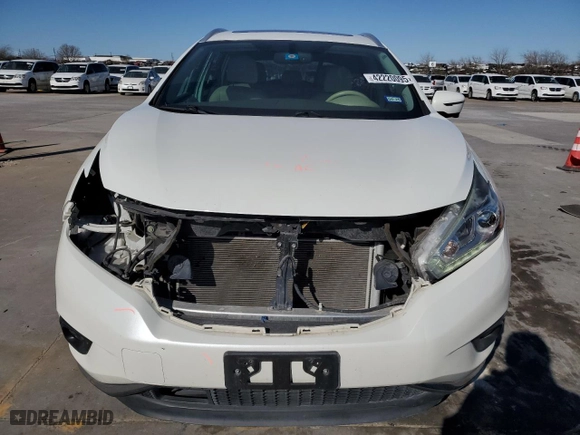 2017 Nissan Murano SL with VIN 5N1AZ2MH1HN153177, listed as a Copart auction lot 42220095 with 57,594 mi miles and Salvage Title. Bid and sale history available at carsss.com. Image 5.