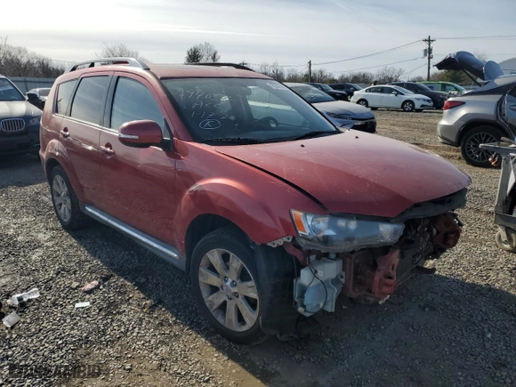 2011 Mitsubishi Outlander SE with VIN JA4AS3AW5BU019104, listed as a Copart auction lot 43281945 with 0 mi miles and Salvage Title. Bid and sale history available at carsss.com. Image 4.