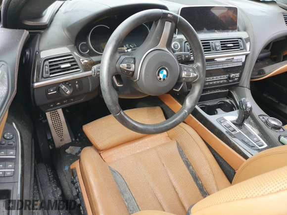 2016 BMW 6 Series 640i with VIN WBA6D0C55GG432720, listed as a Copart auction lot 76286604 with 0 mi miles and Salvage Title. Bid and sale history available at carsss.com. Image 8.
