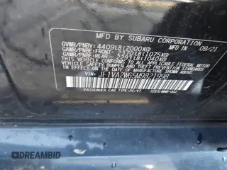 2021 Subaru WRX STI Limited with VIN JF1VA2W65M9821998, listed as a IAAI auction lot 41119265 with 60,092 mi miles. Bid and sale history available at carsss.com. Image 9.