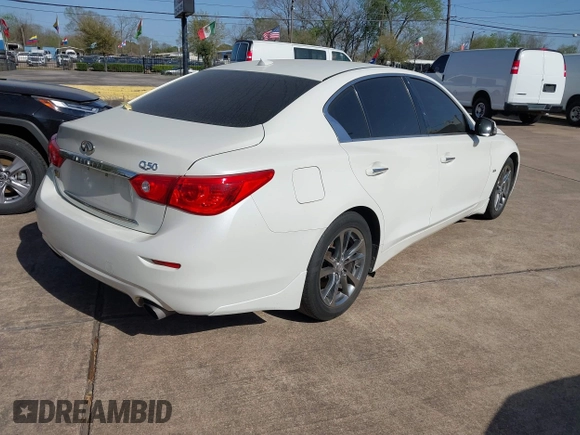 2017 Infiniti Q50 Signature Edition with VIN JN1EV7AP3HM738779, listed as a IAAI auction lot 41870416 with 129,694 mi miles and . Bid and sale history available at DreamBid. Image 4.