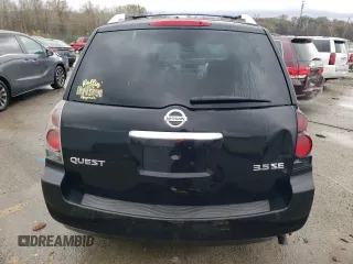 2007 Nissan Quest S with VIN 5N1BV28UX7N136321, listed as a Copart auction lot 79826724 with 203,184 mi miles and Non Repairable. Bid and sale history available at carsss.com. Image 6.