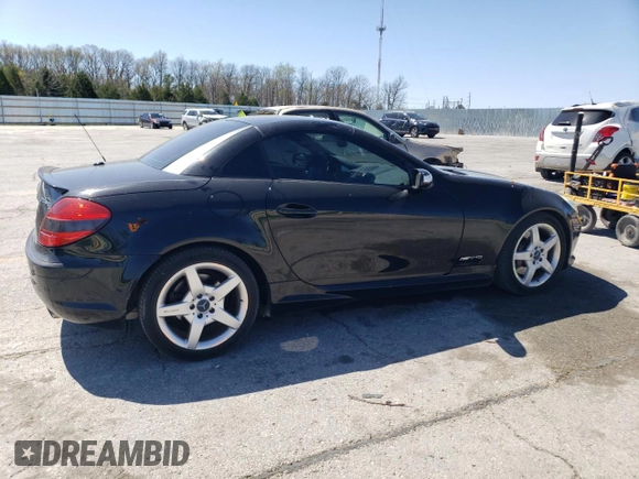 2006 Mercedes-Benz SLK 350 with VIN WDBWK56F46F086074, listed as a Copart auction lot 53111195 with 109,686 mi miles and Salvage Title. Bid and sale history available at DreamBid. Image 3.
