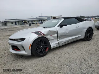 2017 Chevrolet Camaro 2LT with VIN 1G1FD3DS4H0215168, listed as a Copart auction lot 44794965 with 56,267 mi miles and Salvage Title. Bid and sale history available at carsss.com. Image 1.