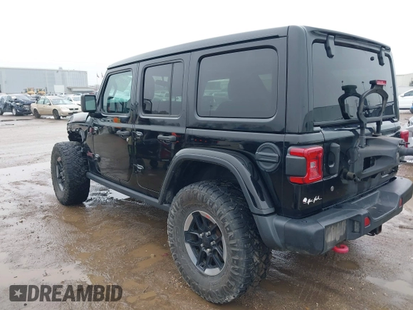 2019 Jeep Wrangler Unlimited Rubicon z VIN 1C4HJXFNXKW511193, wystawiony jako IAAI lot #41452579 z przebiegiem 91 857 mil mil oraz . Historia ofert i sprzedaży dostępna na DreamBid. Obrazek 3.