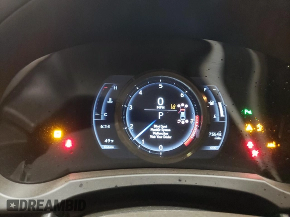 2020 Lexus IS 300 F Sport with VIN JTHG81F25L5043275, listed as a Copart auction lot 84169304 with 75,642 mi miles and Salvage title. Bid and sale history available at DreamBid. Image 9.