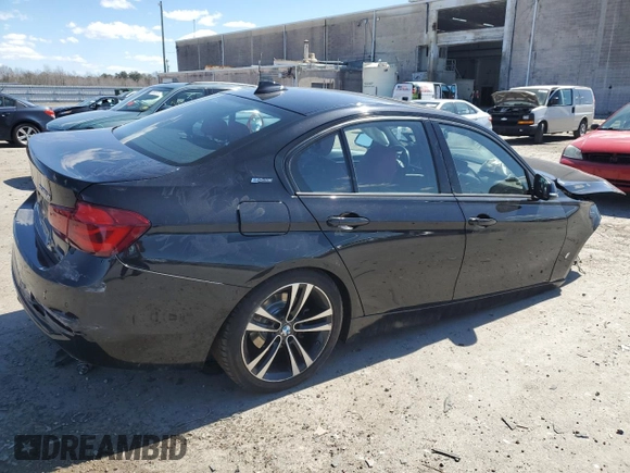 2018 BMW 3 Series 330e iPerformance with VIN WBA8E1C57JA762624, listed as a Copart auction lot 50692415 with 36,744 mi miles and Salvage Title. Bid and sale history available at carsss.com. Image 3.