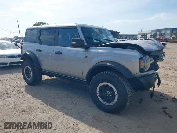 2023 Ford Bronco with VIN 1FMEE5DP1PLB89368, listed as a IAAI auction lot 41957069 with 14,387 mi miles. Bid and sale history available at carsss.com. Image 1.