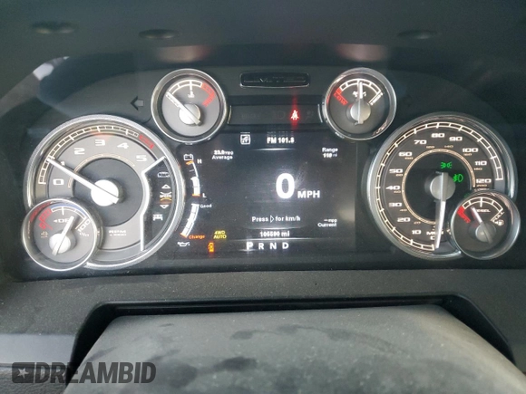2014 Ram 1500 Longhorn with VIN 1C6RR7PMXES370857, listed as a Copart auction lot 69699954 with 105,590 mi miles and Salvage title. Bid and sale history available at DreamBid. Image 9.