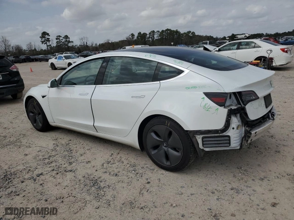 2020 Tesla Model 3 Standard Range Plus with VIN 5YJ3E1EA8LF800072, listed as a Copart auction lot 48168325 with 91,439 mi miles and Salvage Title. Bid and sale history available at carsss.com. Image 2.