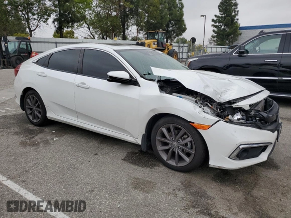 2020 Honda Civic Sedan EX with VIN 19XFC1F31LE203564, listed as a Copart auction lot 50192725 with 64,260 mi miles and Salvage Title. Bid and sale history available at carsss.com. Image 4.