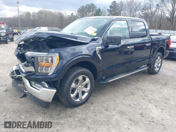 2021 Ford F-150 XL with VIN 1FTEW1EP0MFB77053, listed as a IAAI auction lot 41738348 with 39,752 mi miles. Bid and sale history available at carsss.com. Image 2.