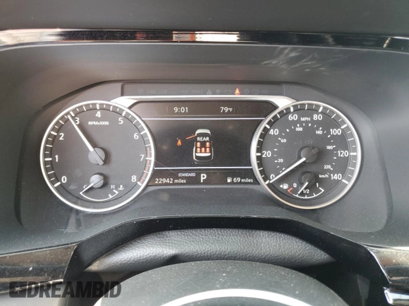 2024 Nissan Pathfinder SL with VIN 5N1DR3CB0RC236113, listed as a Copart auction lot 61396645 with 22,942 mi miles and Salvage title. Bid and sale history available at DreamBid. Image 9.