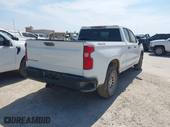 2020 Chevrolet Silverado 1500 Work Truck with VIN 1GCRYAEF1LZ177031, listed as a IAAI auction lot 42223285 with 77,377 mi miles and . Bid and sale history available at DreamBid. Image 4.