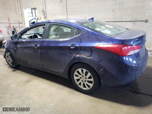 2013 Hyundai Elantra GLS PZEV with VIN 5NPDH4AE1DH188970, listed as a Copart auction lot 46876585 with 136,081 mi miles and Salvage Title. Bid and sale history available at carsss.com. Image 2.