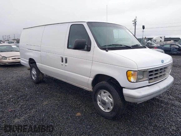1996 Ford Econoline Cargo with VIN 1FTJS34H4THA69893, listed as a IAAI auction lot 41703257 with 206,503 mi miles and . Bid and sale history available at DreamBid. Image 1.