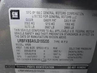 2020 Buick Envision Preferred с VIN LRBFXBSA6LD155235, выставлен на аукционе IAAI как лот 42133119 с пробегом 105 241 миль миль и . История ставок и продаж доступна на DreamBid. Изображение 9.