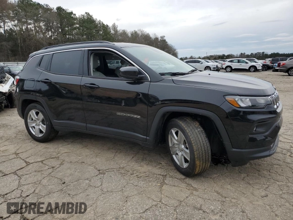 2022 Jeep Compass Altitude with VIN 3C4NJCBB4NT218584, listed as a Copart auction lot 46236294 with 25,805 mi miles and Salvage title. Bid and sale history available at DreamBid. Image 4.