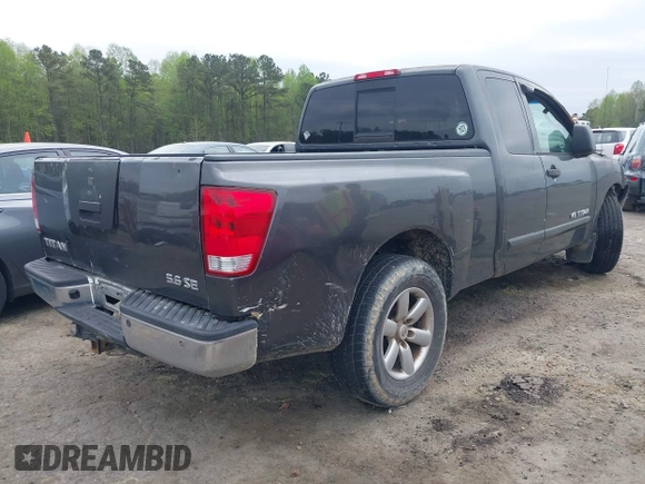 2008 Nissan Titan SE with VIN 1N6AA06A18N340867, listed as a IAAI auction lot 41945393 with Not Provided miles. Bid and sale history available at carsss.com. Image 4.