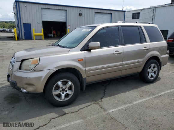 2007 Honda Pilot EX with VIN 5FNYF28447B034832, listed as a Copart auction lot 51956045 with 0 mi miles and Salvage Title. Bid and sale history available at carsss.com. Image 1.