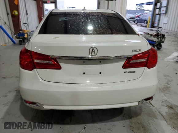 2015 Acura RLX Tech Pkg with VIN JH4KC1F5XFC001090, listed as a Copart auction lot 88261555 with 0 mi miles and Salvage Title. Bid and sale history available at carsss.com. Image 6.