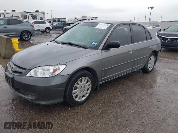 2005 Honda Civic LX with VIN 2HGES16525H614268, listed as a IAAI auction lot 41948313 with 207,657 mi miles and . Bid and sale history available at DreamBid. Image 17.