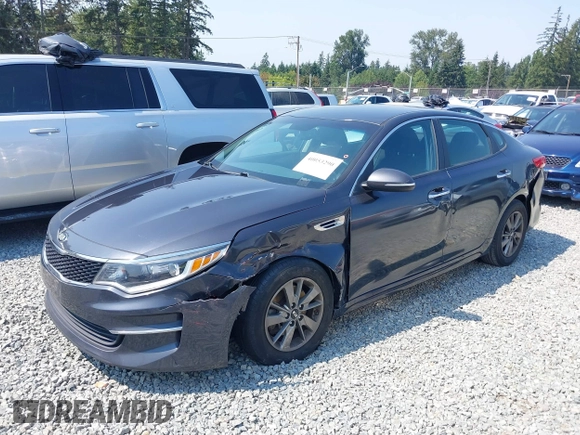 2016 Kia Optima LX Turbo with VIN 5XXGT4L10GG004351, listed as a IAAI auction lot 40053290 with 85,480 mi miles. Bid and sale history available at carsss.com. Image 17.