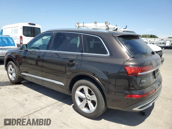 2023 Audi Q7 Premium Plus with VIN WA1LCBF74PD015442, listed as a Copart auction lot 57812485 with 25,117 mi miles and Salvage title. Bid and sale history available at DreamBid. Image 2.