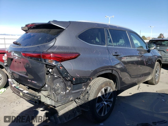 2023 Toyota Highlander L with VIN 5TDKDRBH5PS005383, listed as a Copart auction lot 44438255 with 17,149 mi miles and Salvage title. Bid and sale history available at DreamBid. Image 3.