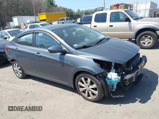 2012 Hyundai Accent GLS with VIN KMHCU4AE9CU167338, listed as a IAAI auction lot 42079550 with 121,889 mi miles. Bid and sale history available at carsss.com. Image 1.