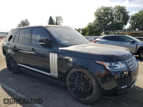 2016 Land Rover Range Rover Supercharged with VIN SALGS2EF7GA279669, listed as a Copart auction lot 50942405 with 95,714 mi miles and Salvage title. Bid and sale history available at DreamBid. Image 4.