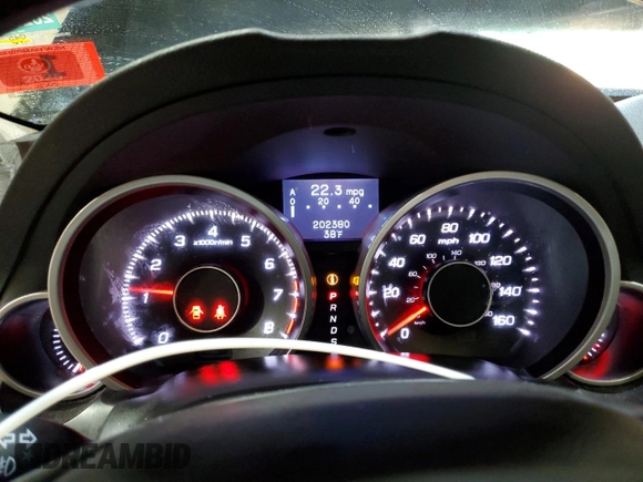 2012 Acura TL Tech Auto with VIN 19UUA8F54CA015858, listed as a Copart auction lot 46478045 with 202,380 mi miles and Salvage Title. Bid and sale history available at carsss.com. Image 9.