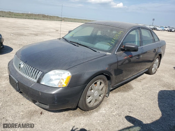 2007 Mercury Montego Premier with VIN 1MEHM42177G609414, listed as a Copart auction lot 74783944 with 0 mi miles and Salvage Title. Bid and sale history available at carsss.com. Image 1.