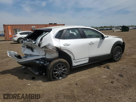 2023 Mazda CX-30 S with VIN 3MVDMBAMXPM586909, listed as a Copart auction lot 55889535 with 21,057 mi miles and Salvage title. Bid and sale history available at DreamBid. Image 3.