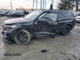 2023 Ford Explorer ST-Line with VIN 1FMSK8KH0PGB16414, listed as a Copart auction lot 85577634 with 48,372 mi miles and Salvage title. Bid and sale history available at DreamBid. Image 1.