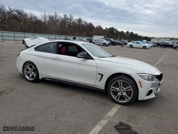 2015 BMW 4 Series 435i xDrive with VIN WBA3R5C52FK371274, listed as a Copart auction lot 48301884 with 130,005 mi miles and Salvage Title. Bid and sale history available at carsss.com. Image 4.