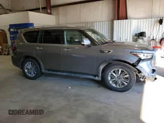 2021 Infiniti QX80 LUXE with VIN JN8AZ2AF2M9719037, listed as a Copart auction lot 72132004 with 105,755 mi miles and Salvage Title. Bid and sale history available at carsss.com. Image 4.