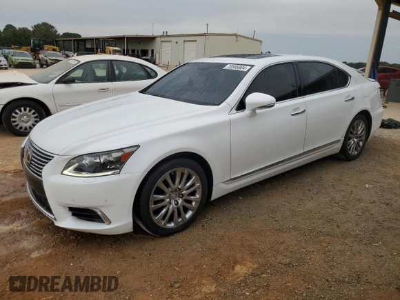 2013 Lexus LS 460 L with VIN JTHGL5EF1D5047402, listed as a Copart auction lot 70595804 with 95,553 mi miles and Salvage title. Bid and sale history available at DreamBid. Image 1.
