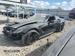 2017 Chevrolet Corvette Z06 2LZ with VIN 1G1YS2D62H5601229, listed as a Copart auction lot 66665184 with 0 mi miles and Salvage Title. Bid and sale history available at carsss.com. Image 1.