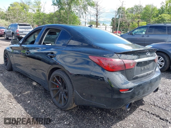 2017 Infiniti Q50 Premium with VIN JN1EV7AP1HM735587, listed as a IAAI auction lot 42341024 with 107,372 mi miles and . Bid and sale history available at DreamBid. Image 3.