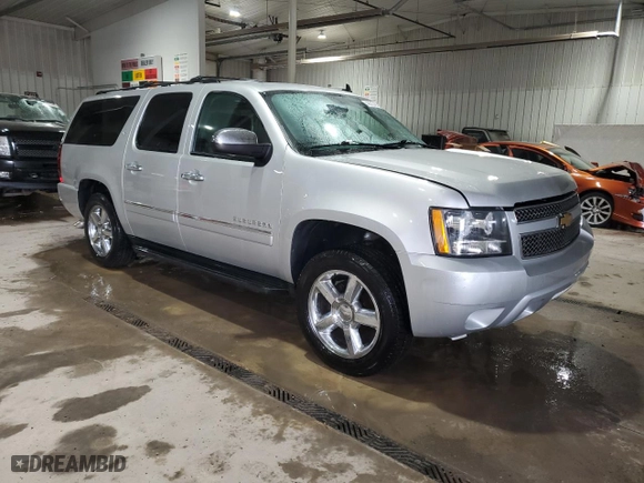 2014 Chevrolet Suburban LTZ with VIN 1GNSKKE75ER162737, listed as a Copart auction lot 43692485 with 129,393 mi miles and Salvage Title. Bid and sale history available at carsss.com. Image 4.
