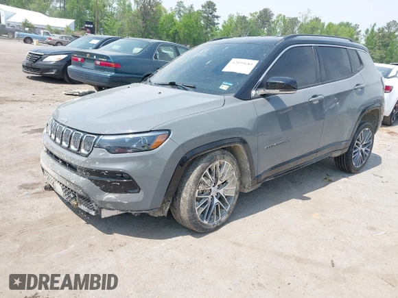 2022 Jeep Compass High Altitude with VIN 3C4NJDCB4NT158729, listed as a IAAI auction lot 42095683 with 53,874 mi miles and . Bid and sale history available at DreamBid. Image 2.