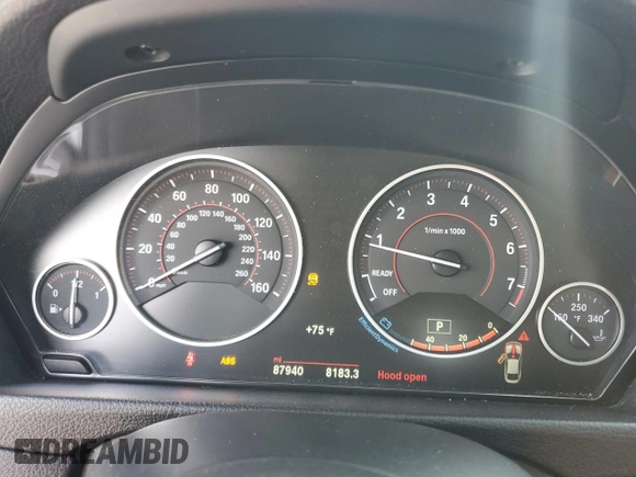 2017 BMW 4 Series 430i with VIN WBA4F7C55HG438142, listed as a Copart auction lot 58359095 with 87,940 mi miles and Salvage title. Bid and sale history available at DreamBid. Image 9.