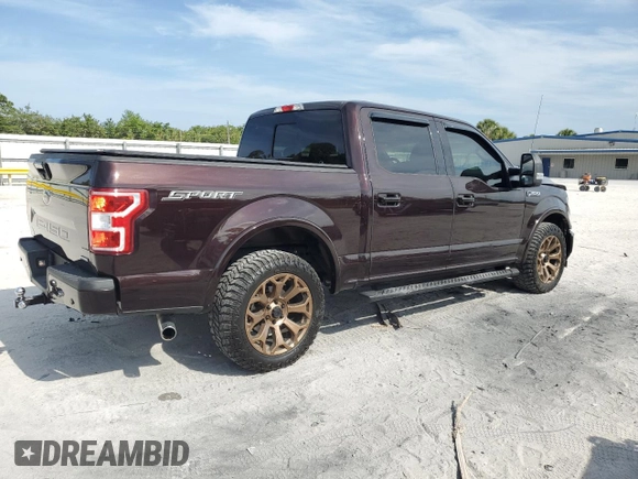 2018 Ford F-150 XL with VIN 1FTEW1CG6JKC16041, listed as a Copart auction lot 54222015 with 61,568 mi miles and Salvage title. Bid and sale history available at DreamBid. Image 3.
